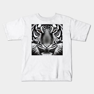 Tiger Screen Portrait Of Wildlife Kids T-Shirt